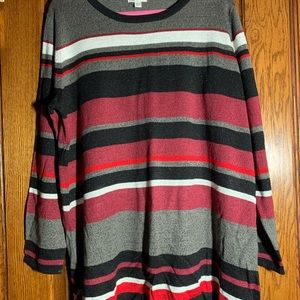 Striped Sweater with Metallic Shimmer